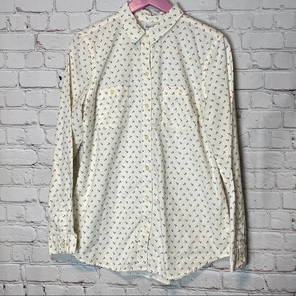 NWOT Old Navy Anchor Print Button Down - Picture 2 of 8